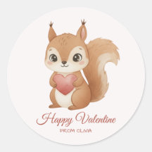 Cute Squirrel with Heart Valentine's Day