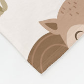 Cute Squirrel Woodland Forest Pattern Fleece Deken (Hoek)