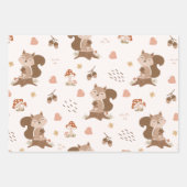 Cute Squirrel Woodland Forest Pattern Inpakpapier Vel (Voorkant 3)