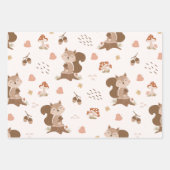 Cute Squirrel Woodland Forest Pattern Inpakpapier Vel (Voorkant)