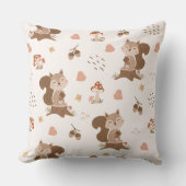 Cute Squirrel Woodland Forest Pattern Kussen (Voorkant)