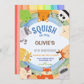 Cute Squishmallow Boy Invitation Anniversaire (Devant / Derrière)
