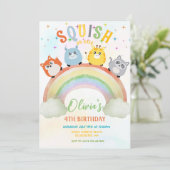 Cute Squishmallow Invitation d'anniversaire (Debout devant)