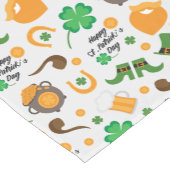 Cute St. Paddy's Day Irish Thmed Pattern Korte Tafelloper (Hoek)