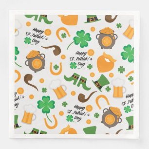 Cute St. Paddy's Day Irish Thmed Pattern Servet
