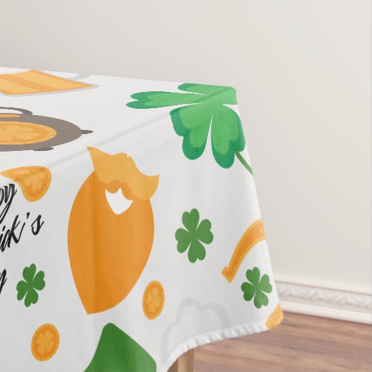 Cute St. Paddy's Day Irish Thmed Pattern Tafelkleed (Voorbeeld)