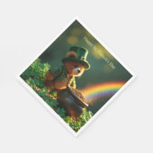 Cute St. Patrick’s Day Teddy Bear Servet (Hoek)