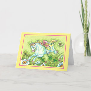 CUTE ST. PATRICK'S DAG DIE IRISH PONY VLIEGT, VRIJ FEESTDAGEN KAART