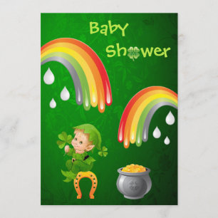 Cute St. Patrick's Day Baby shower Kaart