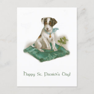 Cute St. Patrick's Day Beagle Pup Briefkaart