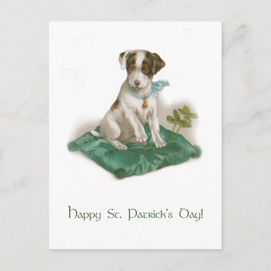 Cute  St. Patrick's Day Beagle Pup Briefkaart (Voorkant)