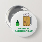 Cute St. Patrick's Day Button (Voorkant /achterkant)