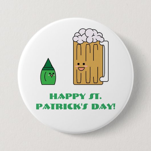 Cute St. Patrick's Day Button (Voorkant)