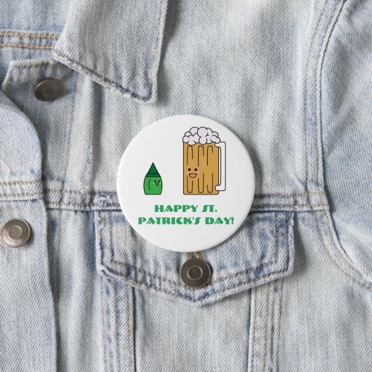 Cute St. Patrick's Day Button (In situ)