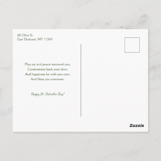 Cute St. Patrick's Day Dachshund w/Clover Briefkaart (Achterkant)