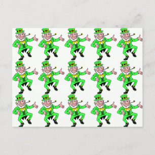 Cute St. Patrick's Day Dancing Leprechaun Briefkaart