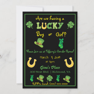 Cute St. Patrick's Day Gender Reopenbaart Kaart