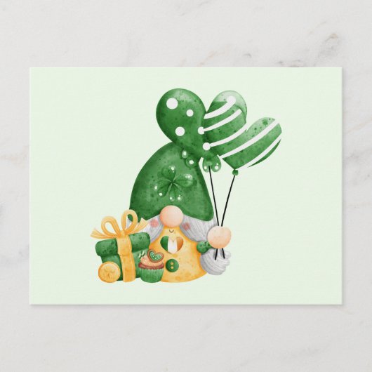 Cute St. Patrick's Day Gnome Briefkaart (Voorkant)