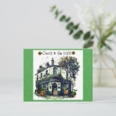 Cute St Patricks Day Gnome Irish Pub Cheers Briefkaart (Staand voorkant)