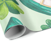 Cute St. Patrick's Day Green Cadeaupapier (Rol Hoek)