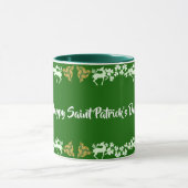 Cute St Patricks Day Green Shamrock Stag Celtic Mok (Midden)