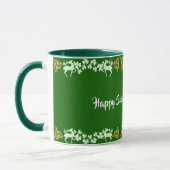 Cute St Patricks Day Green Shamrock Stag Celtic Mok (Links)