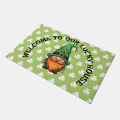 Cute St. Patrick's Day Lucky Leprechaun Gnome  Deurmat (Schuin)