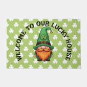 Cute St. Patrick's Day Lucky Leprechaun Gnome  Deurmat (Voorkant)