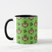 Cute St Patrick's Day Owl Cartoon Mok (Links)