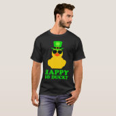 Cute St Patrick's Day Rubber Duck Sunglasses Hat F T-shirt (Voorkant volledig)