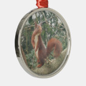 Cute Staande Eekhoorn Metaal Ornament (Rechts)