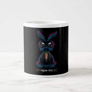 Cute Starlight Eyes Bunny in Yoga Pose Meditation Extra Grote Beker