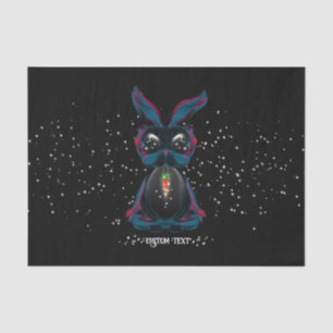Cute Starlight Eyes Bunny in Yoga Pose Meditation Tissuepapier