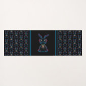 Cute Starlight Eyes Rabbit in Yoga Pose Meditation Yogamat (Achterkant (horizontaal))