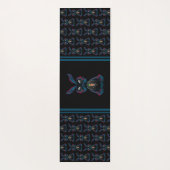 Cute Starlight Eyes Rabbit in Yoga Pose Meditation Yogamat (Achterkant)