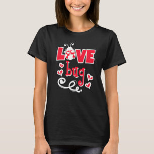 Cute Statement Valentijnsdag Love Bug Heart T-shirt