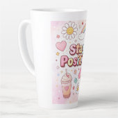 Cute Stay Positive Latte Mug | (Angle gauche)