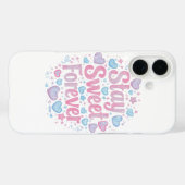 Cute "Stay Sweet Forever" Typography Case-Mate iPhone Case (Achterkant (horizontaal))