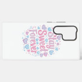 Cute "Stay Sweet Forever" Typography Samsung Galaxy Hoesje (Achterkant horizontaal)