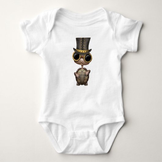 Cute Steampunk Baby Turtle Romper (Voorkant)