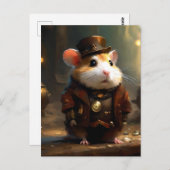 Cute Steampunk Hamster Briefkaart (Voorkant / Achterkant)