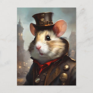 Cute Steampunk Hamster Briefkaart