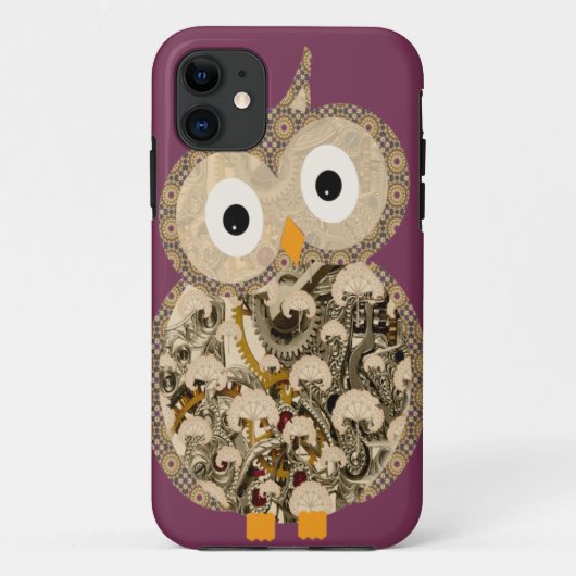Cute Steampunk Owl iPhone 5 cover (Achterkant)