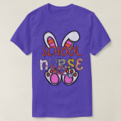 Cute Stethoscope School Nurse Bunny Easter Day Mat T-shirt (Design voorkant)