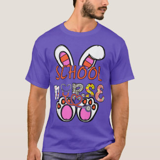 Cute Stethoscope School Nurse Bunny Easter Day Mat T-shirt