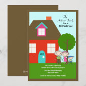 CUTE Stick Figuur Familie ~ Bewegende Aankondiging (Voorkant / Achterkant)