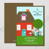 CUTE Stick Figuur Familie ~ Bewegende Aankondiging (Voorkant / Achterkant)