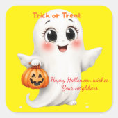 Cute sticker happy Halloween with adjustable text (Devant)