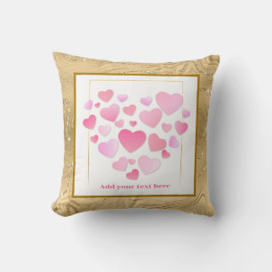 Cute stijl Roze harten Romantische Valentijnsdag Kussen
