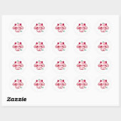 cute stiker cow  ronde sticker (Vel)